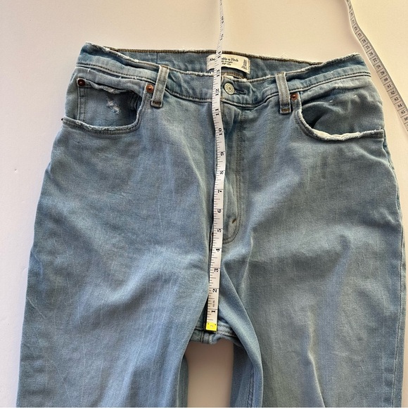 Abercrombie & Fitch Curve Love The Ankle Straight Ultra High Rise Jeans 31 12L - Picture 8 of 13